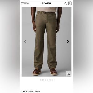 Prana Stretch Zion Pants Green